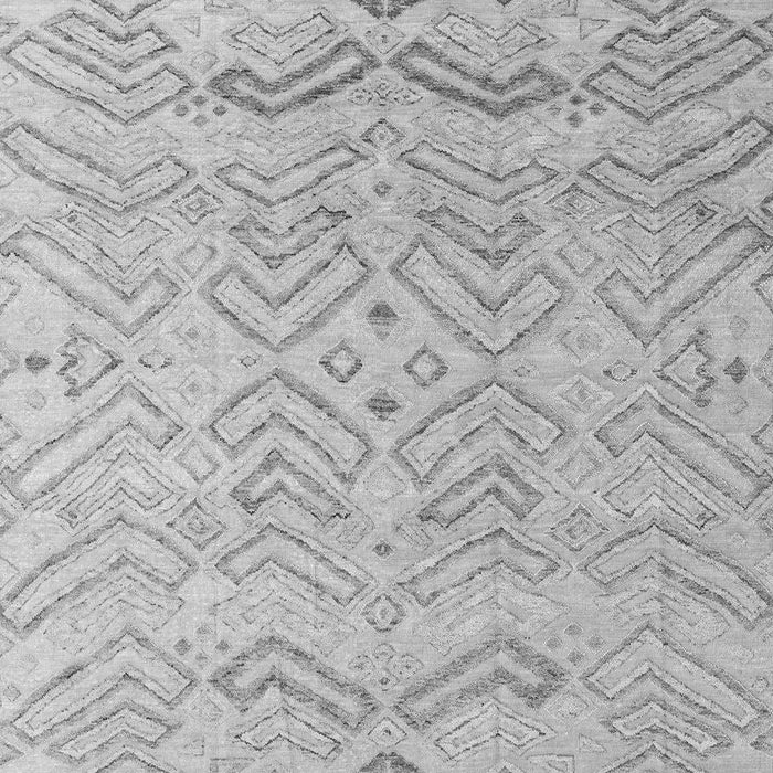 Machine Washable Solid Gray Modern Rug, wshabs4746gry