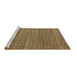 Sideview of Machine Washable Abstract Brown Modern Rug, wshabs4747brn