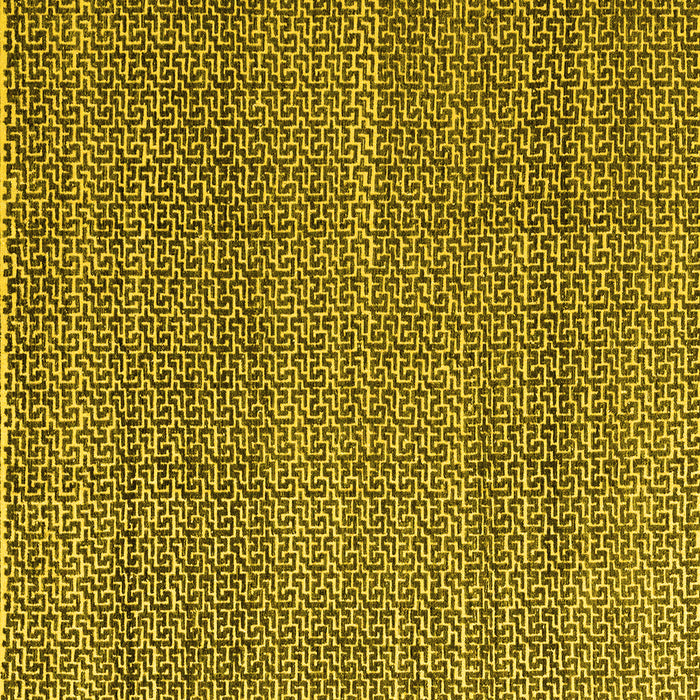 Square Machine Washable Abstract Yellow Modern Rug, wshabs4747yw