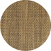 Round Abstract Brown Modern Rug, abs4747brn