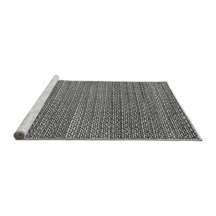 Sideview of Machine Washable Abstract Gray Modern Rug, wshabs4747gry