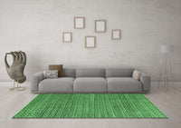 Machine Washable Abstract Emerald Green Modern Rug, wshabs4747emgrn