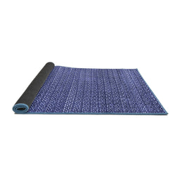 Sideview of Abstract Blue Modern Rug, abs4747blu