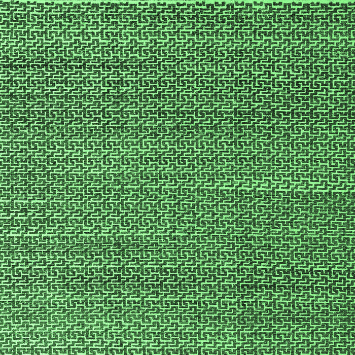 Square Machine Washable Abstract Emerald Green Modern Area Rugs, wshabs4747emgrn