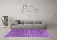 Machine Washable Abstract Purple Modern Rug, wshabs4747pur