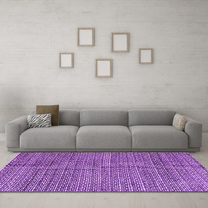 Machine Washable Abstract Purple Modern Area Rugs in a Living Room, wshabs4747pur
