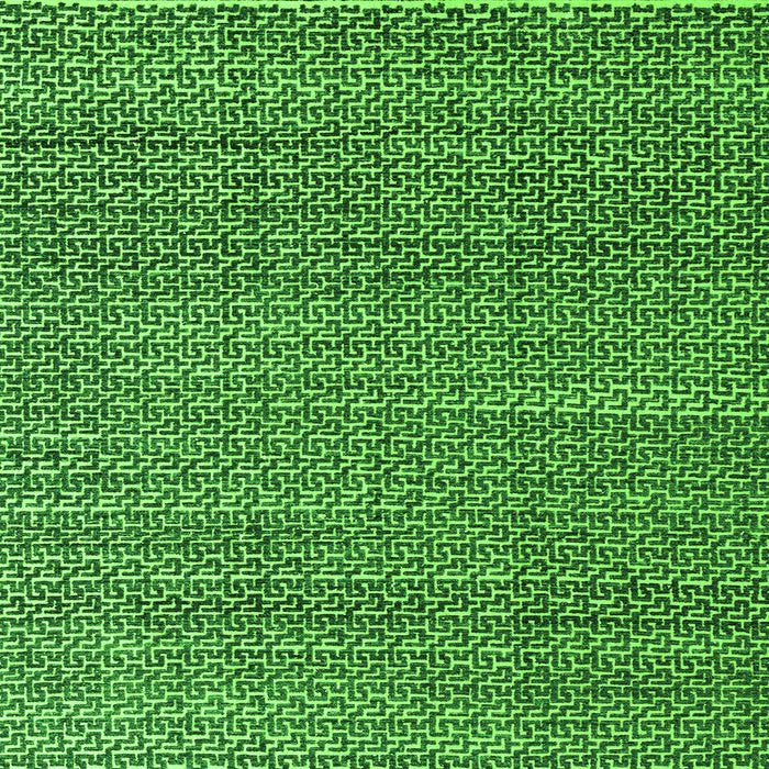 Square Machine Washable Abstract Green Modern Area Rugs, wshabs4747grn