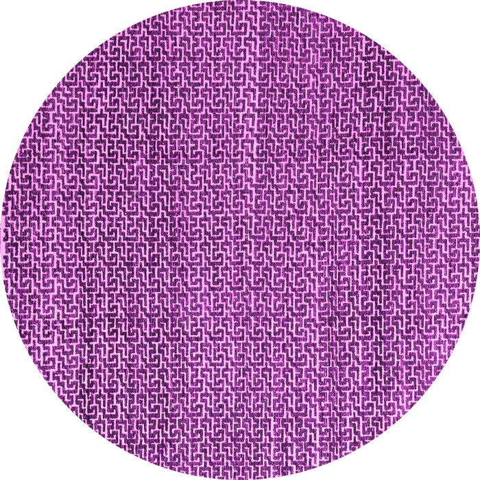 Round Machine Washable Abstract Pink Modern Rug, wshabs4747pnk