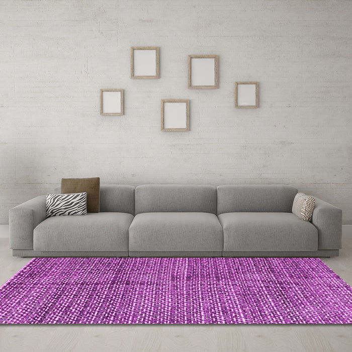 Machine Washable Abstract Pink Modern Rug in a Living Room, wshabs4747pnk