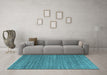 Machine Washable Abstract Light Blue Modern Rug in a Living Room, wshabs4747lblu