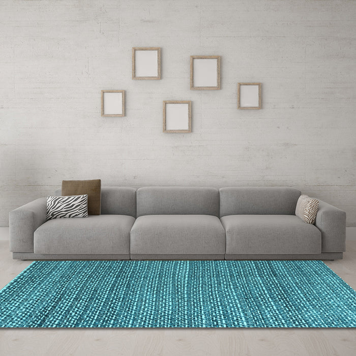 Machine Washable Abstract Light Blue Modern Rug in a Living Room, wshabs4747lblu