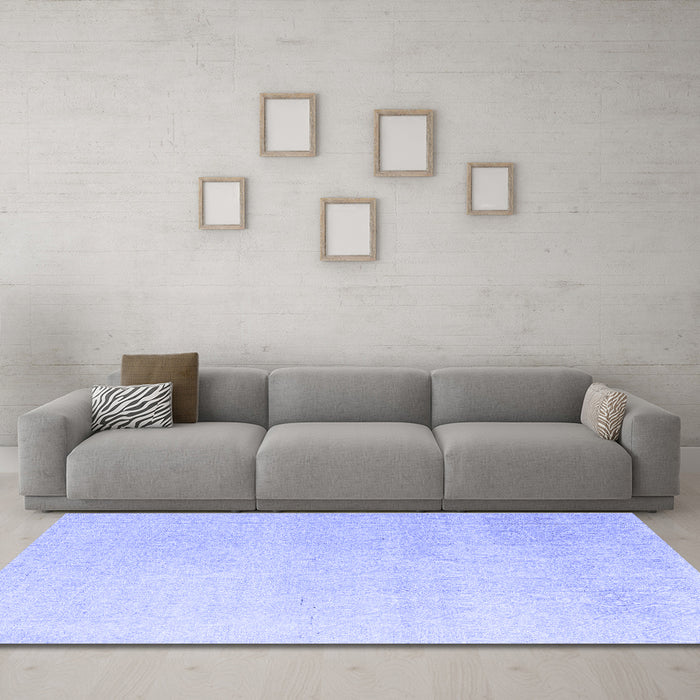 Machine Washable Abstract Blue Modern Rug in a Living Room, wshabs4748blu
