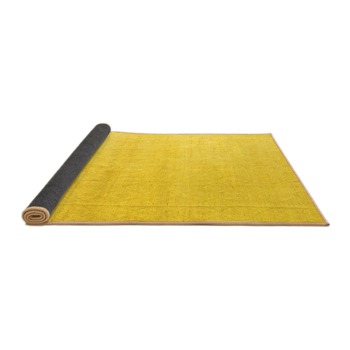 Sideview of Abstract Yellow Modern Rug, abs4748yw