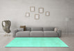 Machine Washable Abstract Turquoise Modern Area Rugs in a Living Room,, wshabs4748turq