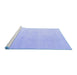 Sideview of Machine Washable Abstract Blue Modern Rug, wshabs4748blu