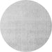 Round Machine Washable Abstract Gray Modern Rug, wshabs4748gry