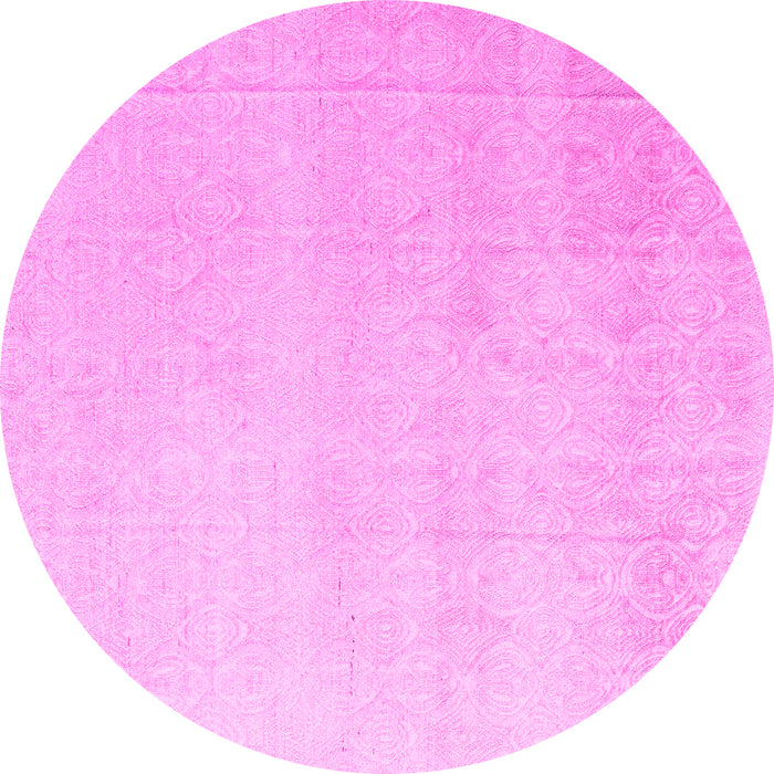 Round Abstract Pink Modern Rug, abs4748pnk