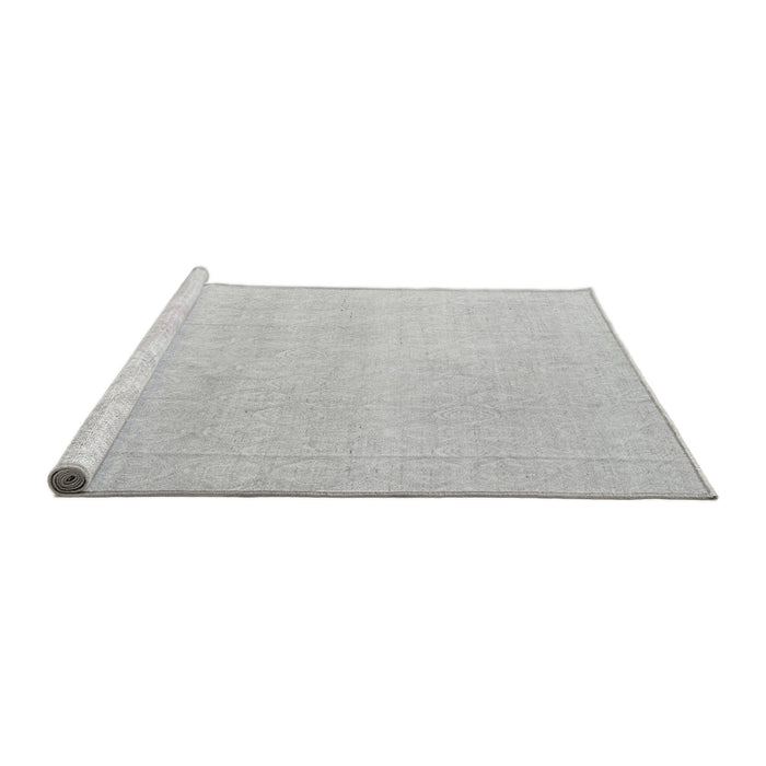 Sideview of Machine Washable Abstract Gray Modern Rug, wshabs4748gry