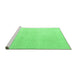 Sideview of Machine Washable Abstract Emerald Green Modern Area Rugs, wshabs4748emgrn