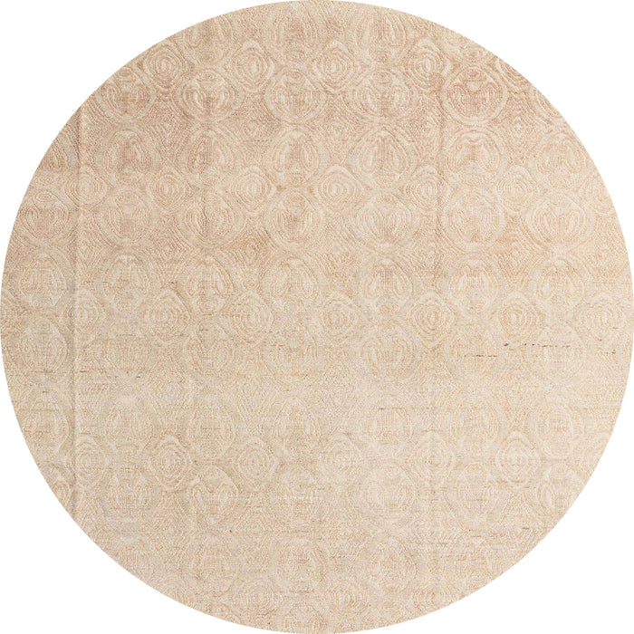 Round Abstract Brown Modern Rug, abs4748