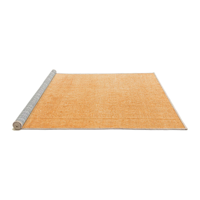 Sideview of Machine Washable Abstract Orange Modern Area Rugs, wshabs4748org