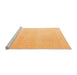 Sideview of Machine Washable Abstract Orange Modern Area Rugs, wshabs4748org