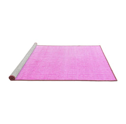 Sideview of Machine Washable Abstract Pink Modern Rug, wshabs4748pnk