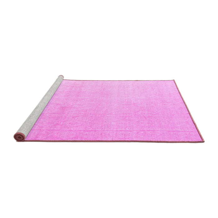 Sideview of Machine Washable Abstract Pink Modern Rug, wshabs4748pnk