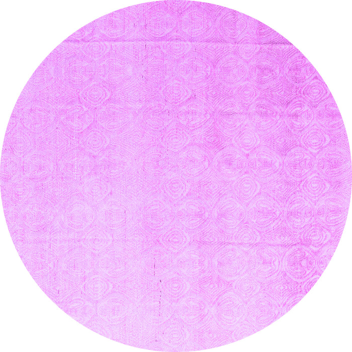 Round Machine Washable Abstract Purple Modern Area Rugs, wshabs4748pur