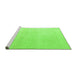 Sideview of Machine Washable Abstract Green Modern Area Rugs, wshabs4748grn