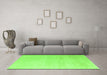 Machine Washable Abstract Green Modern Area Rugs in a Living Room,, wshabs4748grn