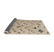 Sideview of Abstract Dark Almond Brown Modern Rug, abs4749