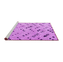 Sideview of Machine Washable Abstract Purple Modern Area Rugs, wshabs4749pur