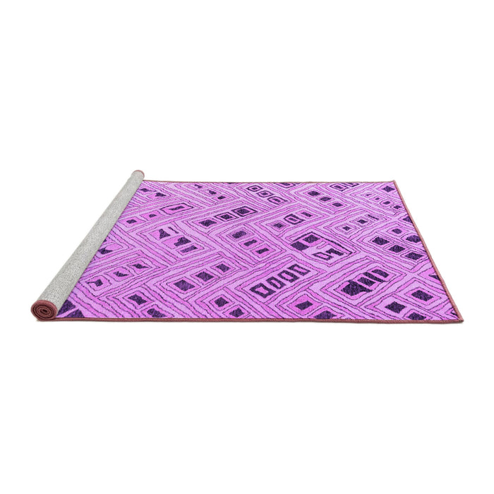 Sideview of Machine Washable Abstract Purple Modern Area Rugs, wshabs4749pur