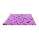 Sideview of Machine Washable Abstract Purple Modern Area Rugs, wshabs4749pur