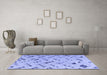 Machine Washable Abstract Blue Modern Rug in a Living Room, wshabs4749blu