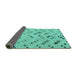 Sideview of Abstract Turquoise Modern Rug, abs4749turq