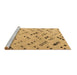 Sideview of Machine Washable Abstract Brown Modern Rug, wshabs4749brn