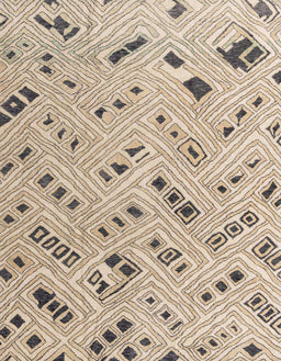 Abstract Dark Almond Brown Modern Rug, abs4749