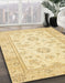 Machine Washable Abstract Sun Yellow Rug in a Family Room, wshabs474