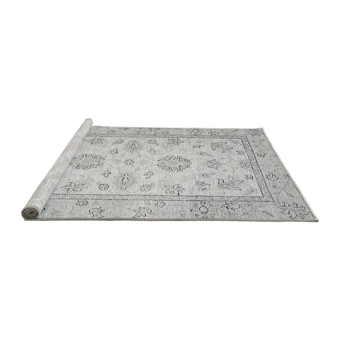 Sideview of Machine Washable Oriental Gray Traditional Rug, wshabs474gry