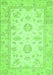 Machine Washable Oriental Green Traditional Area Rugs, wshabs474grn