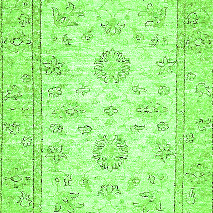 Machine Washable Oriental Green Traditional Area Rugs, wshabs474grn
