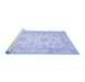 Sideview of Machine Washable Oriental Blue Traditional Rug, wshabs474blu