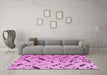Machine Washable Solid Pink Modern Rug in a Living Room, wshabs4750pnk
