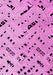 Machine Washable Solid Pink Modern Rug, wshabs4750pnk