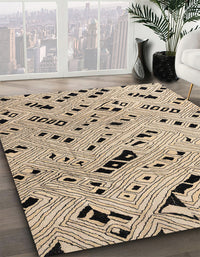 Abstract Pastel Orange Solid Rug, abs4750