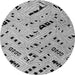 Round Machine Washable Solid Gray Modern Rug, wshabs4750gry