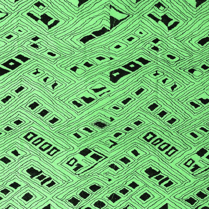 Square Machine Washable Solid Emerald Green Modern Area Rugs, wshabs4750emgrn