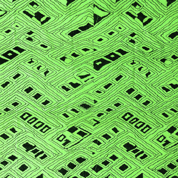 Square Solid Green Modern Rug, abs4750grn